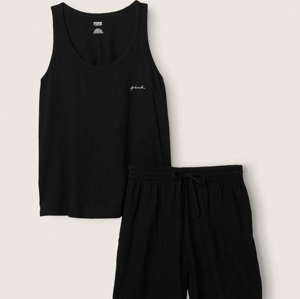 PINK VS Sleep Tank & Short set size Small NWT